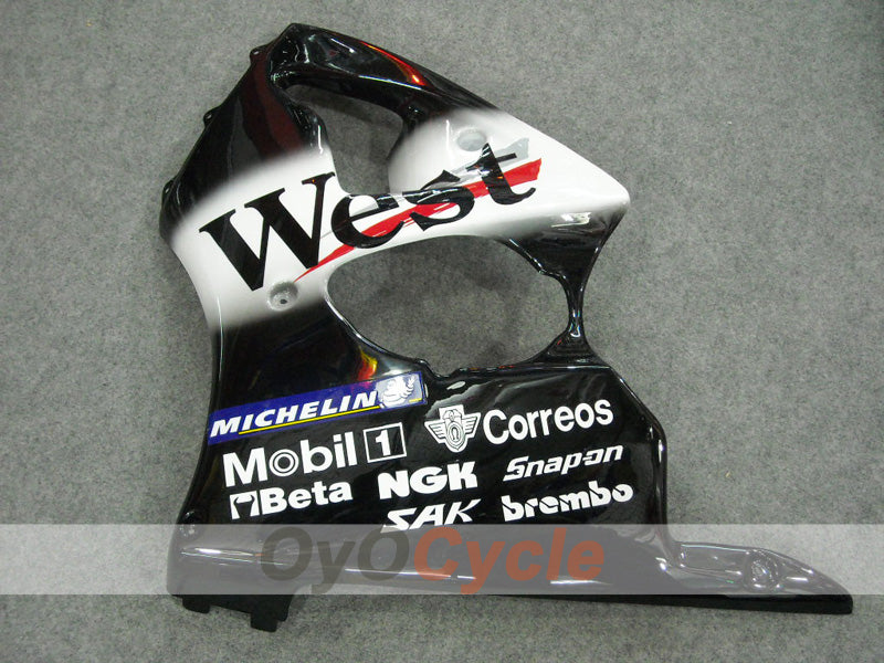 Kit de carénage pour NINJA ZX-9R 02-03 - Blanc, Noir - West #OYO87903055