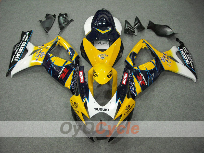 Kit de carénage à injection pour GSX R600 06-07 - Jaune, Noir - Corona, MOTUL #OYO87901430