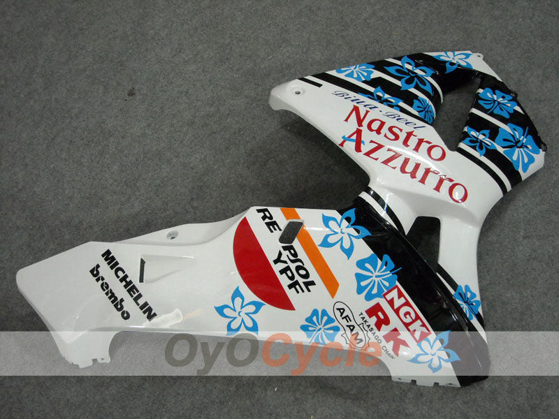 Kit de carénage à injection pour CBR600RR 03-04 - Blanc, Noir - Nastro Azzurro #OYO87902539