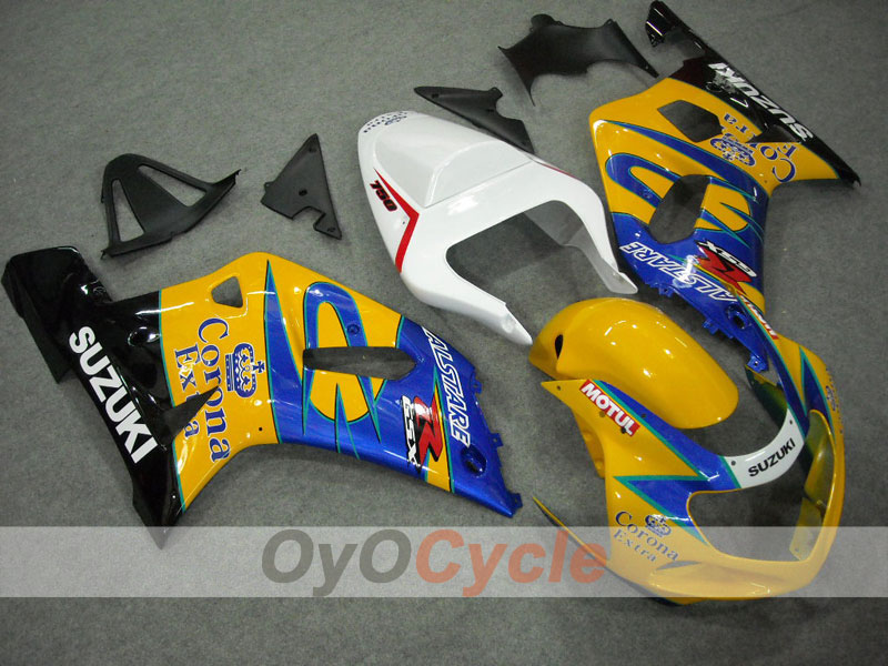Kit de carénage à injection pour GSX R750 00-03 - Jaune, Bleu - Corona #OYO87901028 Image principale du produit