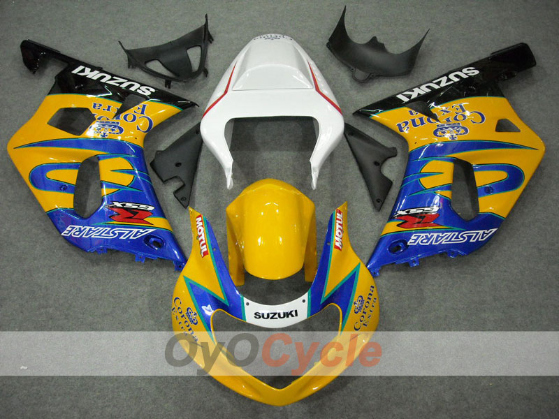 Kit de carénage à injection pour GSX R600 01-03 - Jaune, Bleu - Corona, MOTUL #OYO87901031 Image secondaire du produit