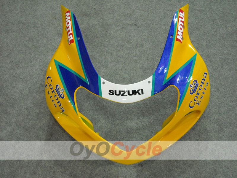 Kit de carénage à injection pour GSX R600 01-03 - Jaune, Bleu - Corona, MOTUL #OYO87901031