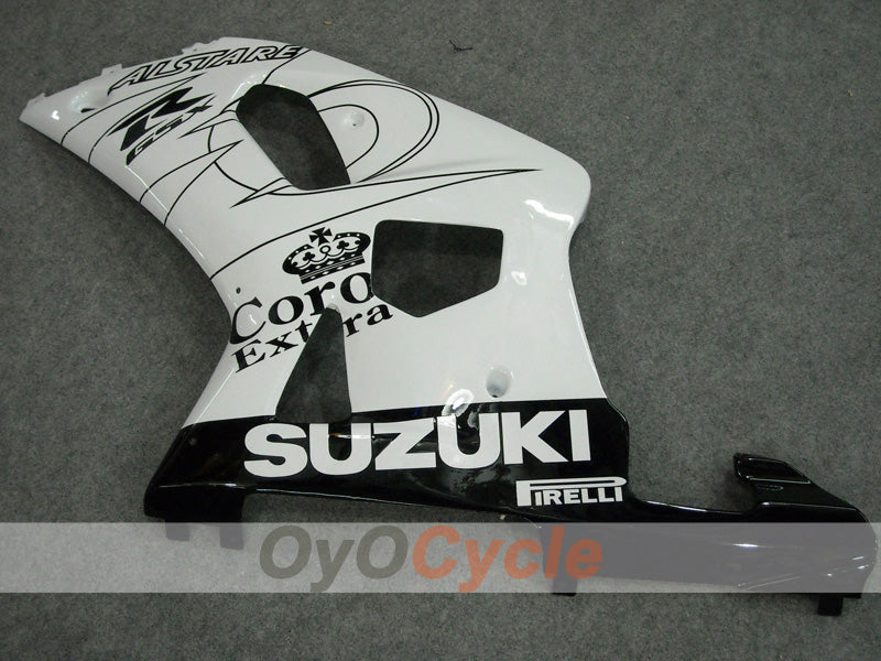 Kit de carénages à injection pour GSX R600 01-03 - Blanc, Noir - Corona, MOTUL #OYO87901036
