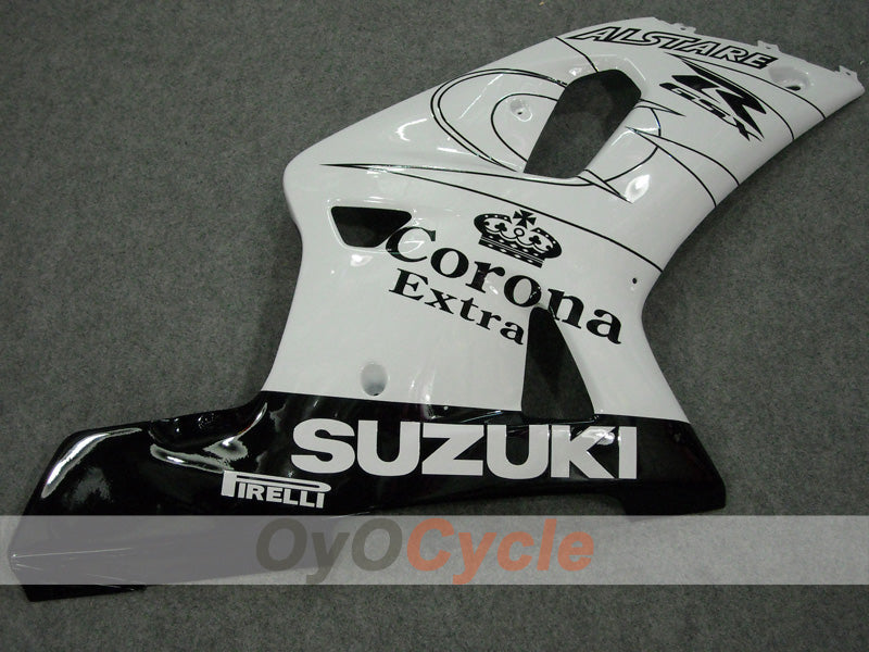Kit de carénages à injection pour GSX R600 01-03 - Blanc, Noir - Corona, MOTUL #OYO87901036