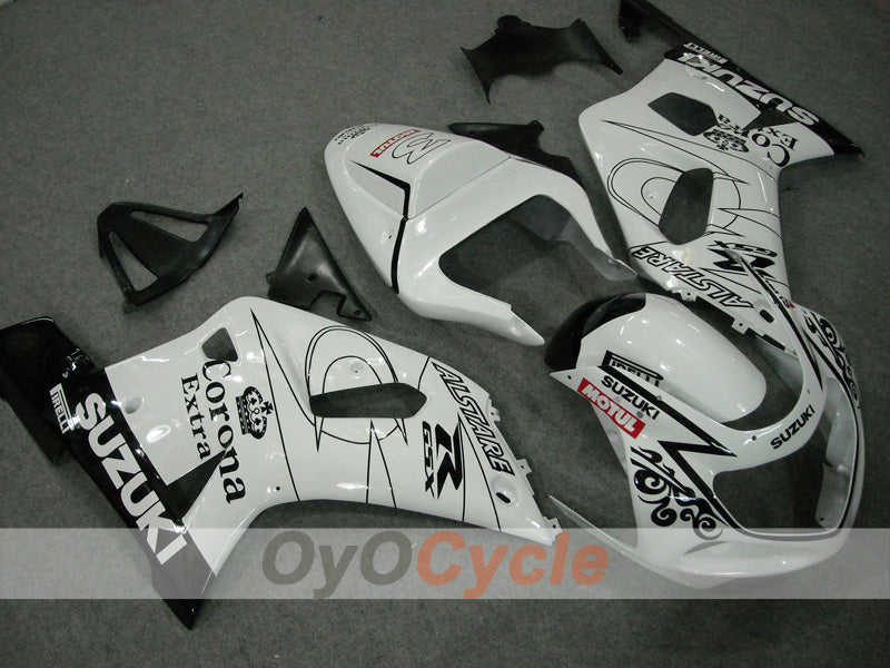 Kit de carénages à injection pour GSX R600 01-03 - Blanc, Noir - Corona, MOTUL #OYO87901036 Image principale du produit