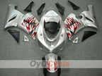 Kit de carénages injectés pour NINJA ZX-6R 05-06 - Rouge, Argent - Flame #OYO87901864