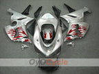 Kit de carénages injectés pour NINJA ZX-6R 05-06 - Rouge, Argent - Flame #OYO87901864