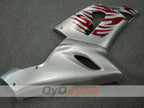 Kit de carénages injectés pour NINJA ZX-6R 05-06 - Rouge, Argent - Flame #OYO87901864