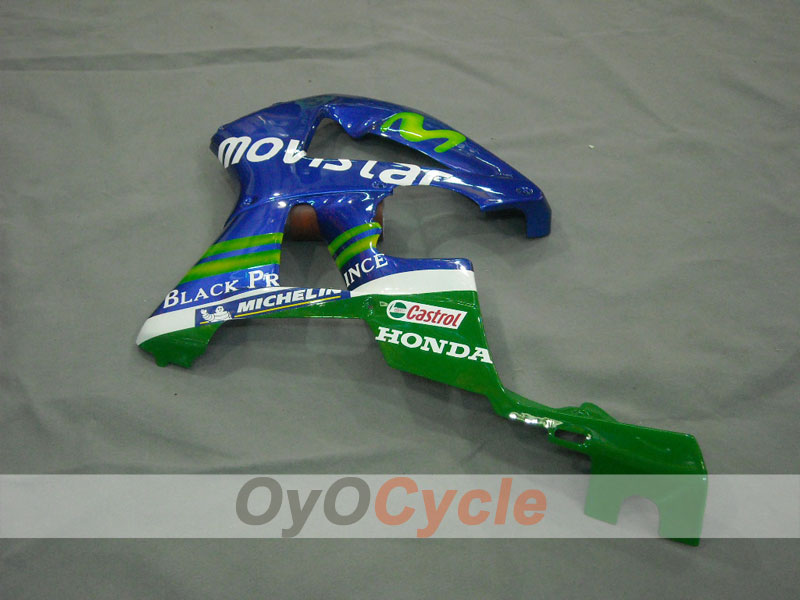 Kit de carénage à injection pour CBR900RR 929 00-01 - Vert, Bleu - MICHELIN, Movistar #OYO87902847