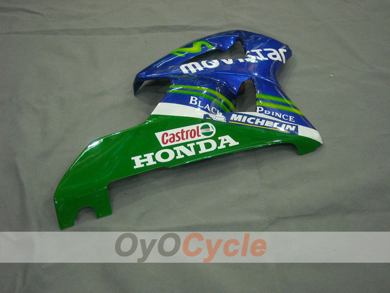 Kit de carénage à injection pour CBR900RR 929 00-01 - Vert, Bleu - MICHELIN, Movistar #OYO87902847