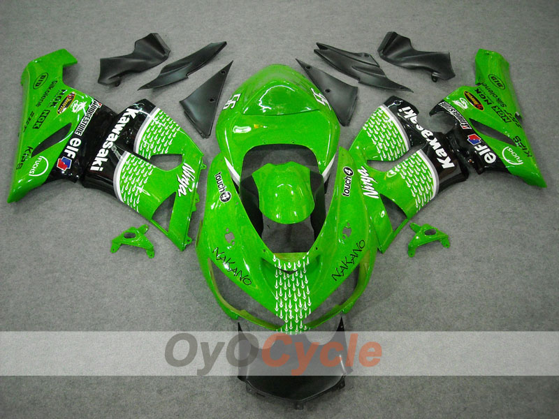 Kit de carénages à injection pour NINJA ZX-6R 05-06 - Vert, Noir - Nakano #OYO87901885 Image secondaire du produit