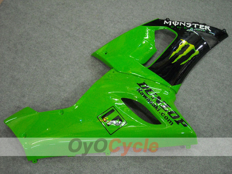 Kit de carénage à injection pour NINJA ZX-6R 05-06 - Vert, Noir - Monster #OYO87901873