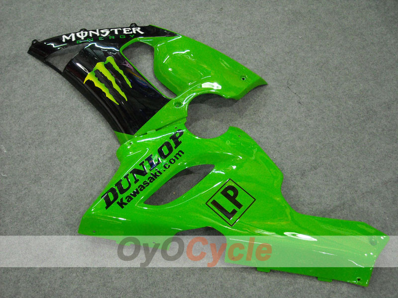 Kit de carénage à injection pour NINJA ZX-6R 05-06 - Vert, Noir - Monster #OYO87901873