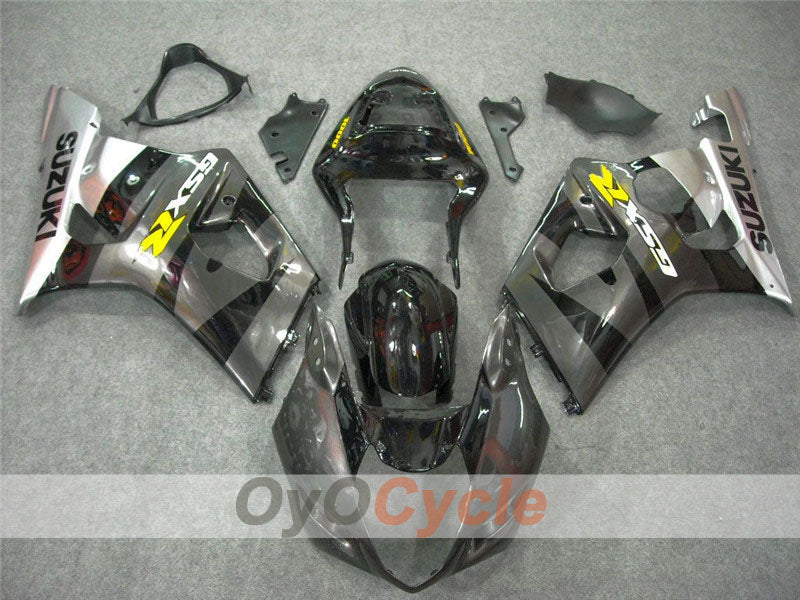 Kit de carénage en injection pour GSX R1000 03-04 - Noir, argent - Style d'origine #OYO87901846