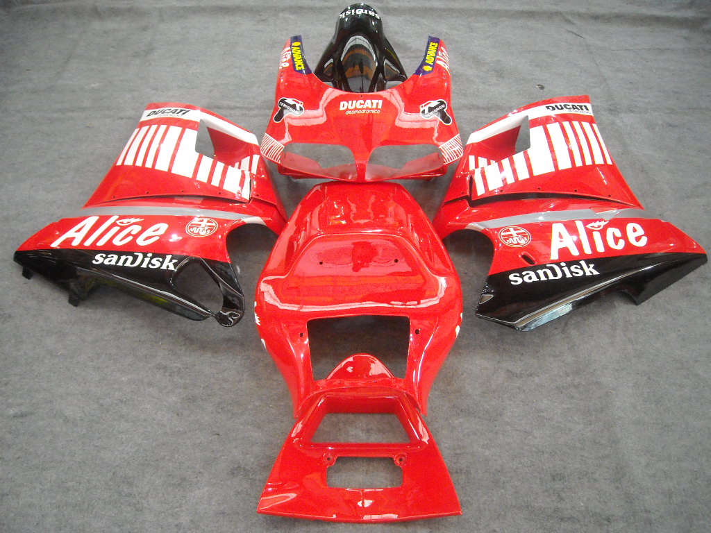 Kit de carénage injecté pour Ducati 748 94-02 - Rouge, noir - Alice #OYO87902029