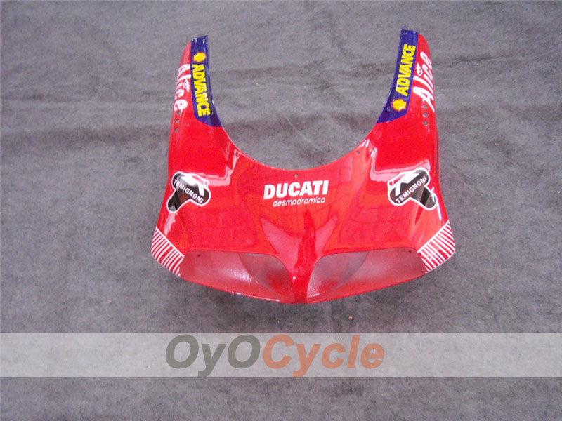 Kit de carénage à injection pour Ducati 996 99-02 - Rouge, blanc - Alice #OYO87902188