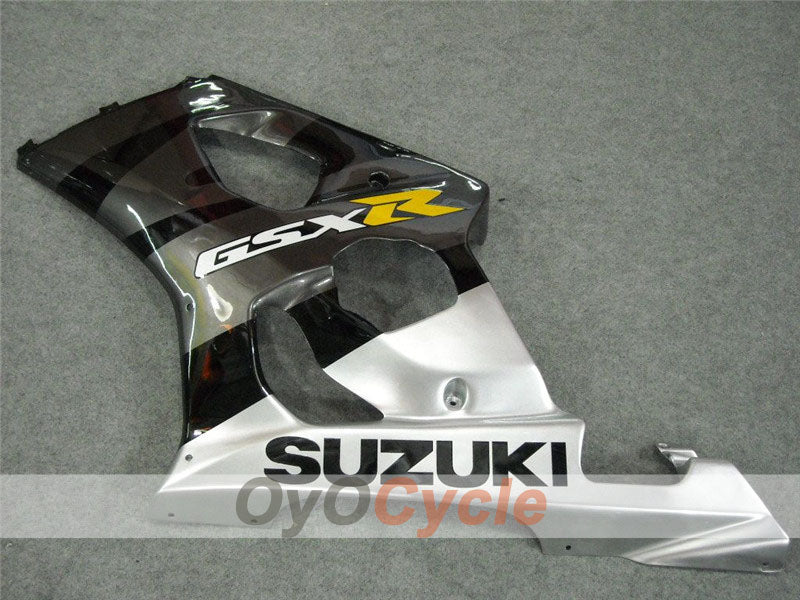 Kit de carénage en injection pour GSX R1000 03-04 - Noir, argent - Style d'origine #OYO87901846