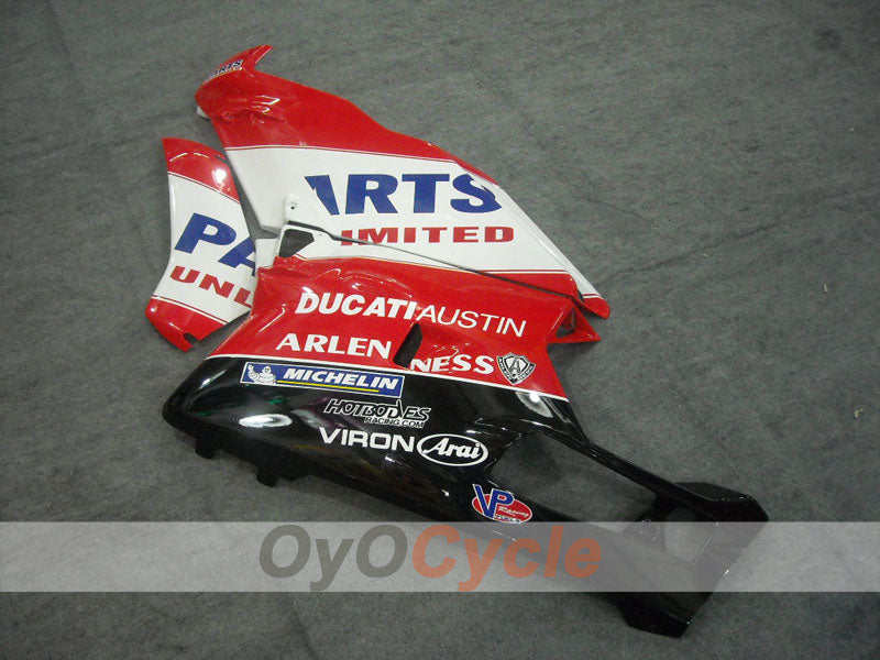 Kit de carénage à injection pour Ducati 999 03-04 - Rouge, Blanc - Style usine #OYO87902357
