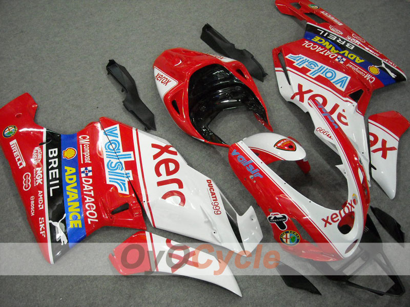 Kit de carénage à injection pour Ducati 999 03-04 - Rouge, Blanc - Xerox #OYO87902360 Image principale du produit