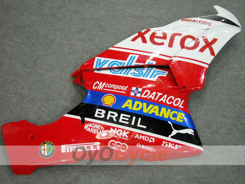 Kit de carénage à injection pour Ducati 999 03-04 - Rouge, Blanc - Xerox #OYO87902360