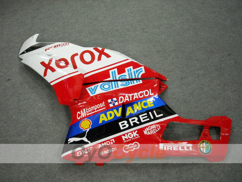 Kit de carénage à injection pour Ducati 999 03-04 - Rouge, Blanc - Xerox #OYO87902360