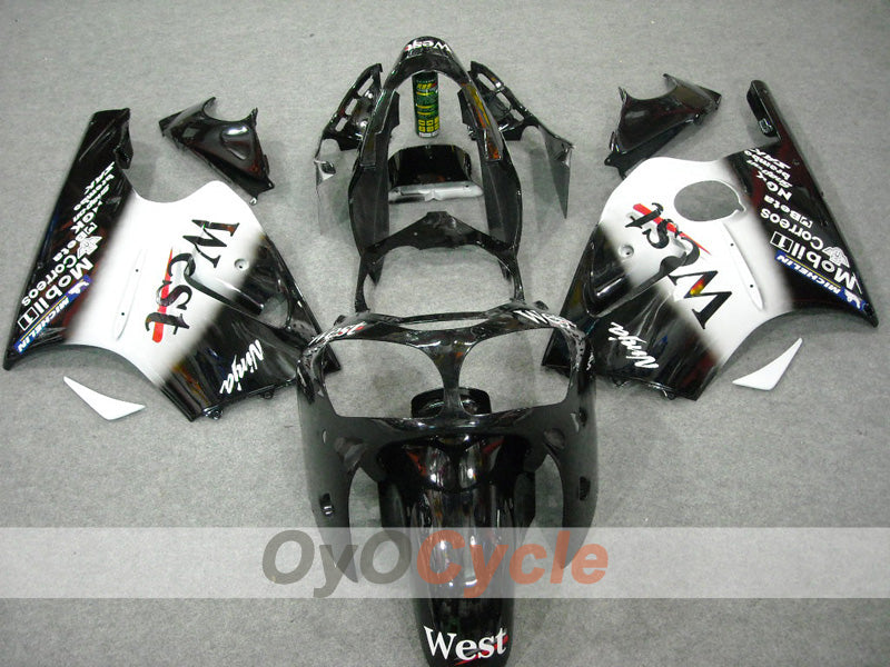 Kit de carénages à injection pour NINJA ZX-12R 00-01 - Blanc, noir - West #OYO87903078