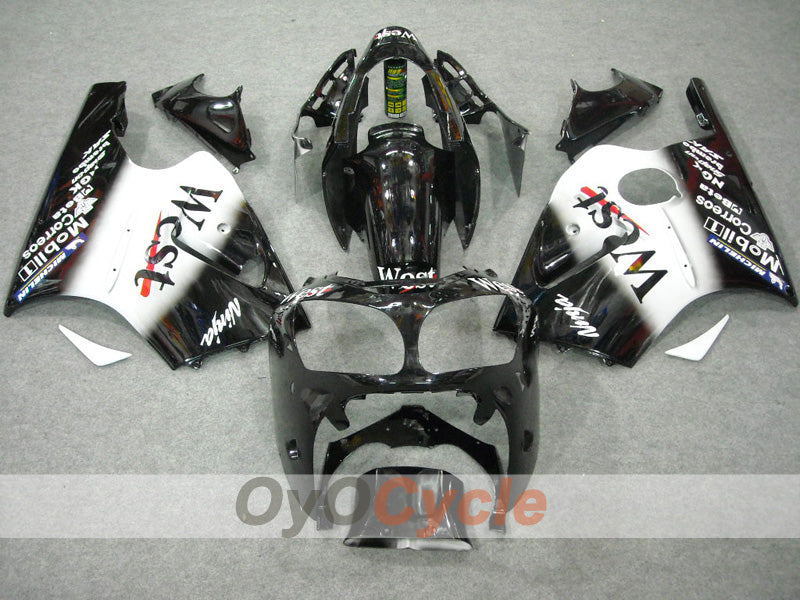 Kit de carénages à injection pour NINJA ZX-12R 00-01 - Blanc, noir - West #OYO87903078
