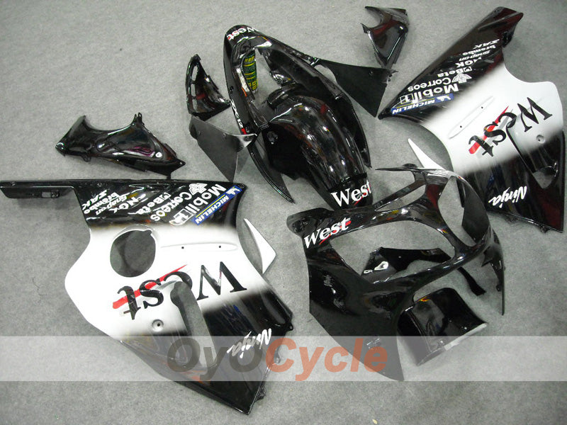 Kit de carénages à injection pour NINJA ZX-12R 00-01 - Blanc, noir - West #OYO87903078