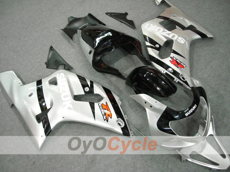 Kit de carénage à injection pour GSX R750 00-03 - Noir, argent - Style d'origine #OYO87901080