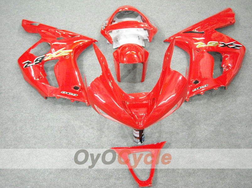 Kit de carénage injecté pour NINJA ZX-6R 03-04 - Rouge - Style d'origine #OYO87901765
