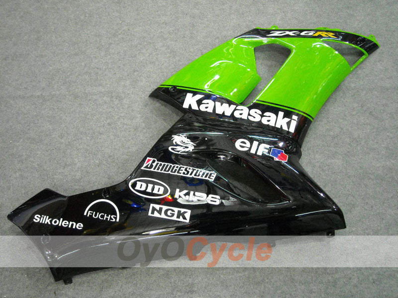 Kit de carénages à injection pour NINJA ZX-6R 05-06 - Vert, Noir - Nakano #OYO87901887