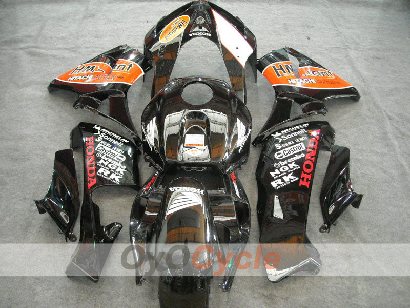 Kit de carénages injectés pour CBR600RR 05-06 - Orange, noir - Castrol, HM Plant #OYO87900252