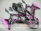 Kit de carénage injecté pour GSX R750 06-07 - Noir, rose - Flamme #OYO87901287