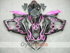 Kit de carénage injecté pour GSX R750 06-07 - Noir, rose - Flamme #OYO87901287