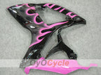 Kit de carénage à injection pour GSX R600 06-07 - Noir, rose - Flamme #OYO87901493