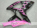 Kit de carénage injecté pour GSX R750 06-07 - Noir, rose - Flamme #OYO87901287