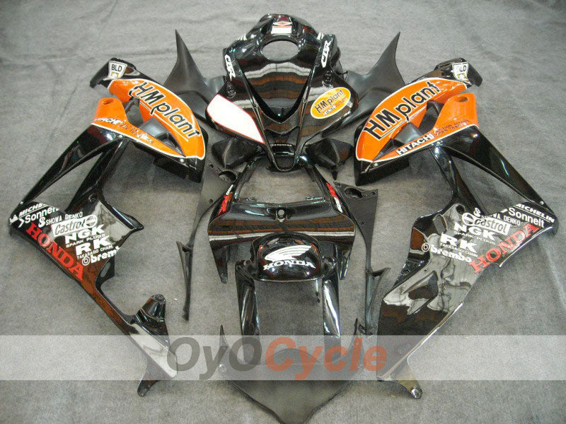 Kit de carénages à injection pour CBR600RR 07-08 - Orange, noir - HM Plant #OYO87900364 Image principale du produit