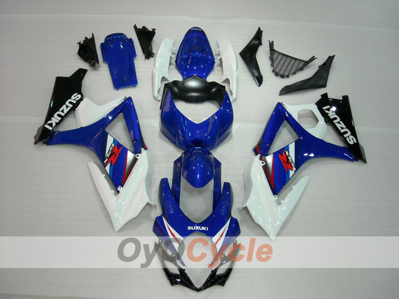 Kit de carénages à injection pour GSX R1000 07-08 - Bleu, blanc - Style usine #OYO87902890