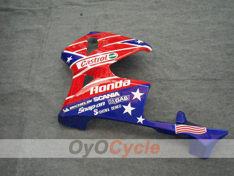 Kit de carénages à injection pour CBR600RR 03-04 - Rouge, bleu - Castrol #OYO87902505
