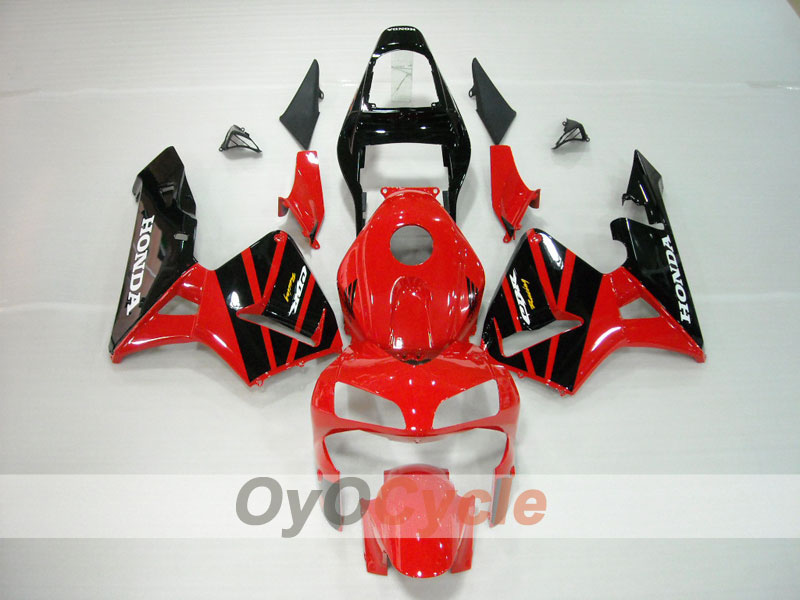 Kit de carénage injecté pour CBR600RR 03-04 - Rouge, noir - Style usine #OYO87902547