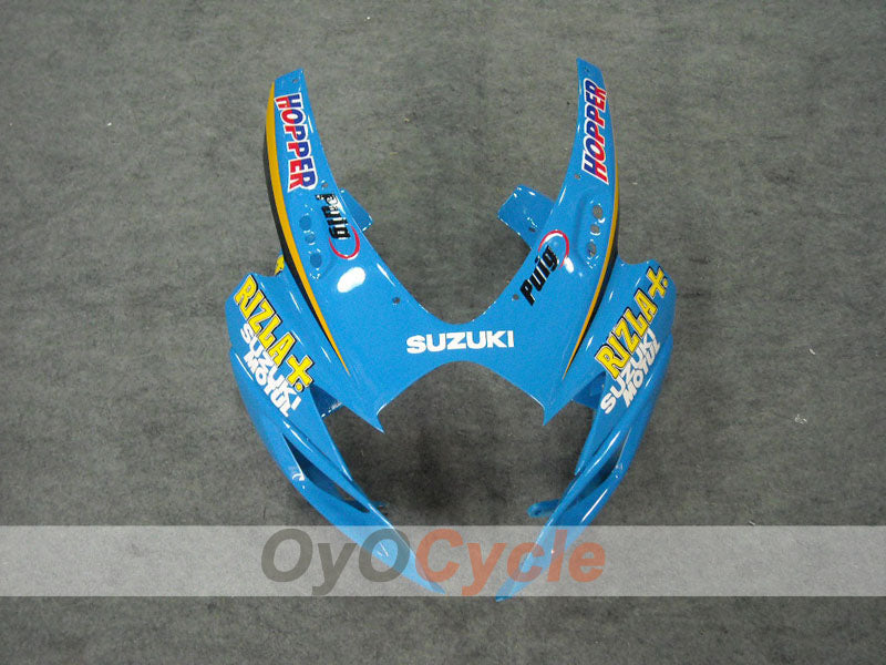 Kit de carénage à injection pour GSX R600 06-07 - Jaune, Bleu - MOTUL, Rizla+ #OYO87901598