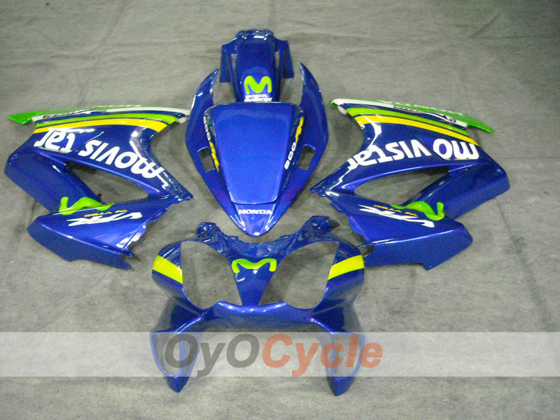 Kit de carénage à injection pour VFR800 02-13 - Jaune, Bleu - Movistar #OYO87902837 Image principale du produit