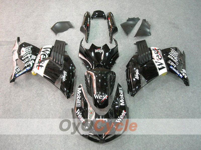 Kit de carénage injecté pour NINJA ZX-14R 06-11 - Noir - West #OYO87902024