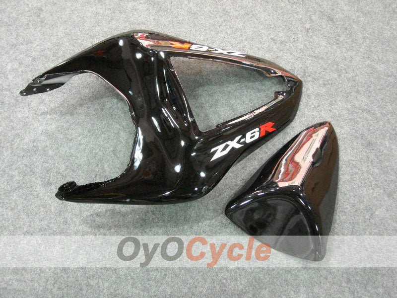 Kit de carénage à injection pour NINJA ZX-6R 07-08 - Rouge, Noir - Flamme #OYO87901934