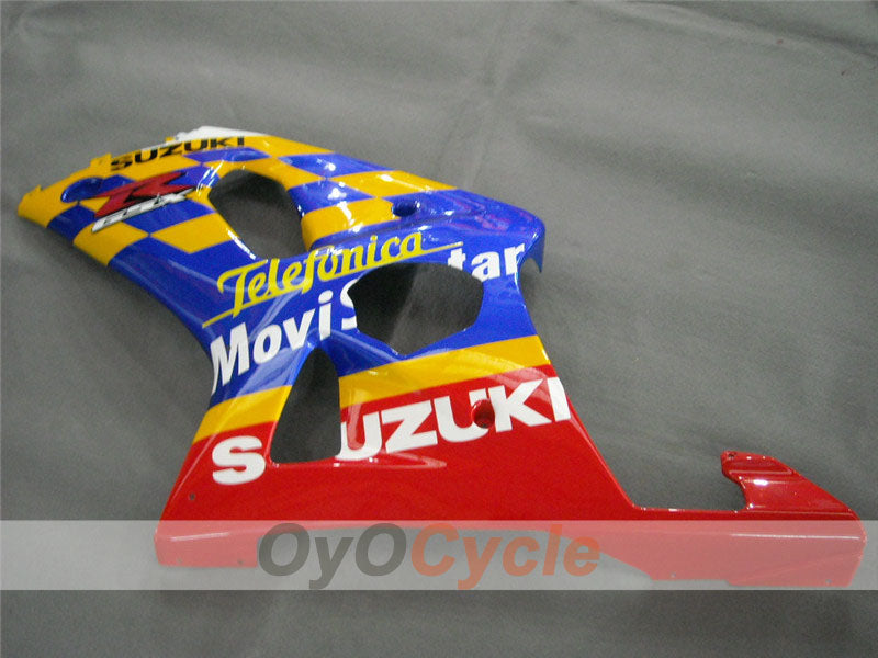 Kit de carénage injecté pour GSX R1000 00-02 - Rouge, bleu - Movistar #OYO87901739