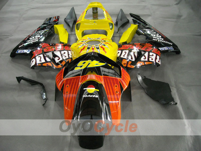 Kit de carénage à injection pour CBR600RR 05-06 - Jaune, bleu - MICHELIN, RK, Repsol #OYO87900330
