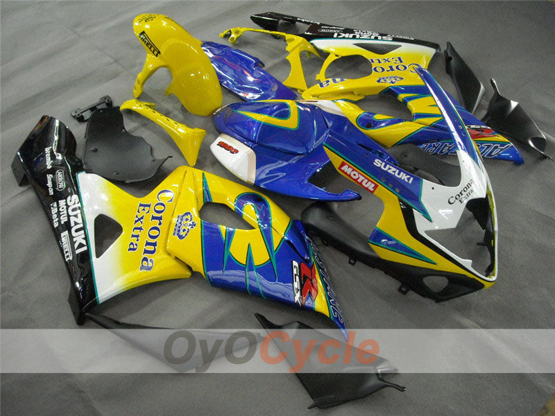 Kit de carénage à injection pour GSX R1000 05-06 - Jaune, Bleu - Corona #OYO87901939