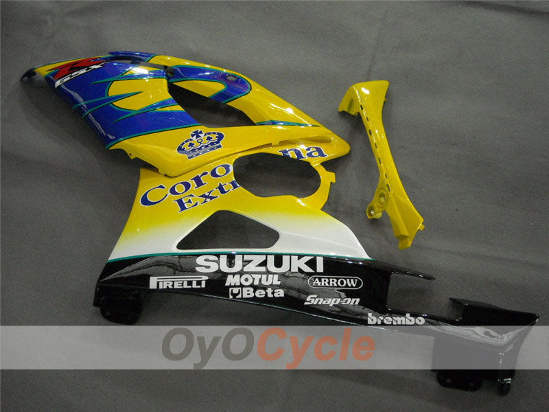 Kit de carénage à injection pour GSX R1000 05-06 - Jaune, Bleu - Corona #OYO87901939