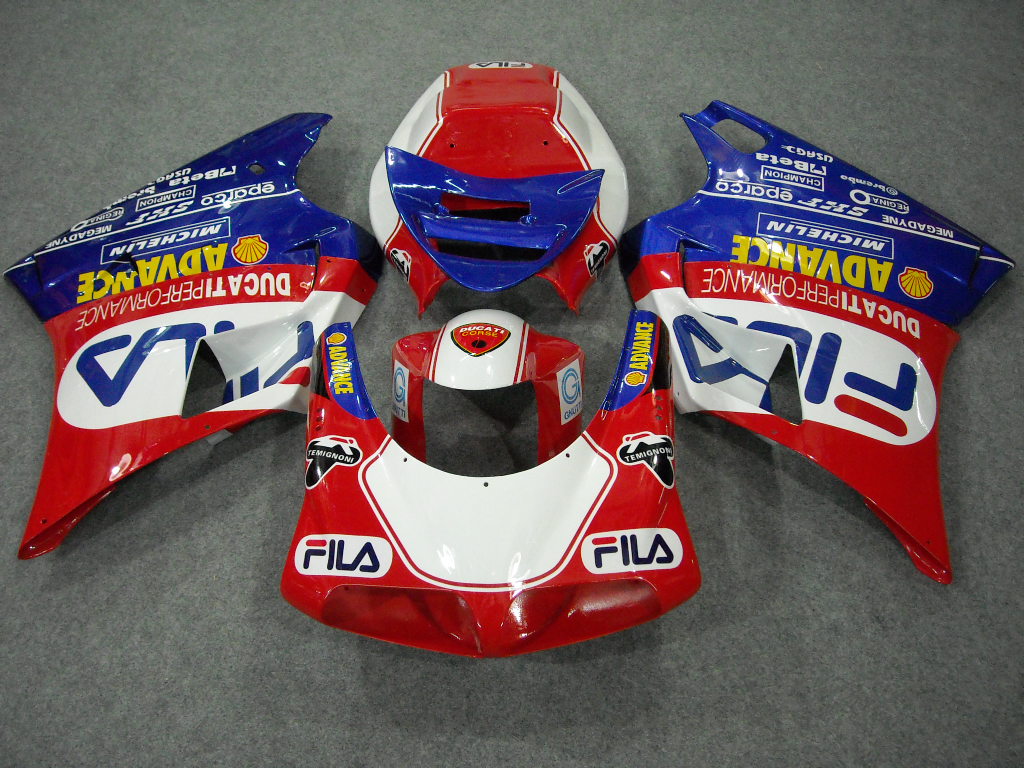 Kit de carénage à injection pour Ducati 748 94-02 - Rouge, Bleu - FILA #OYO87902061 Image secondaire du produit
