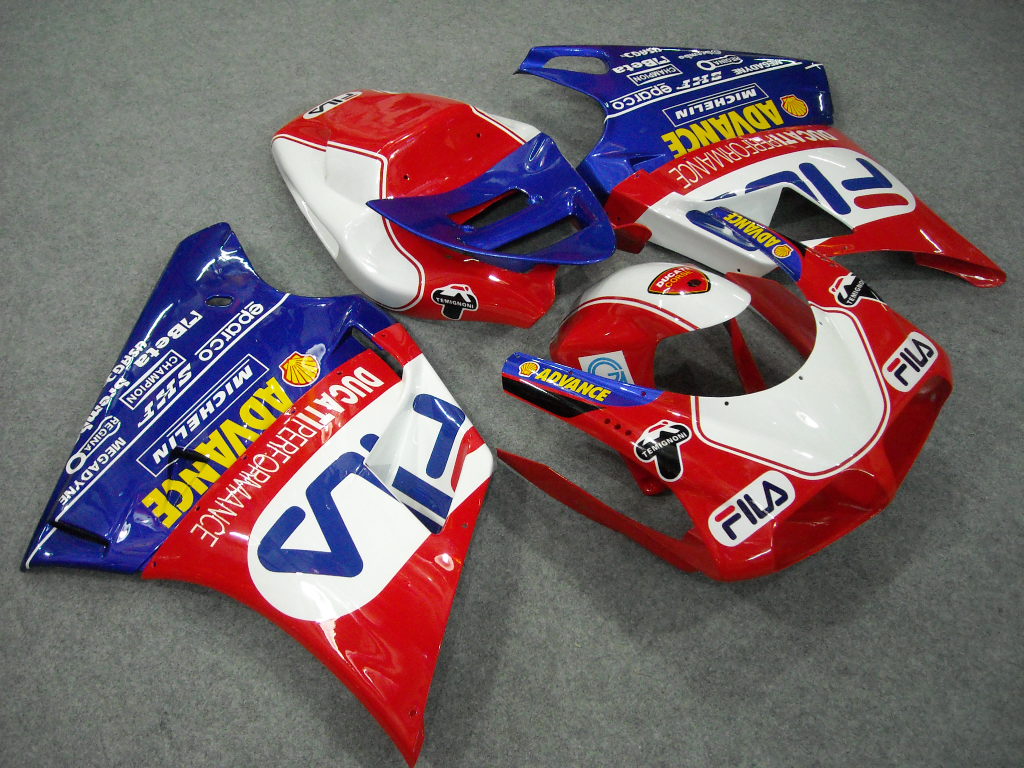 Kit de carénage à injection pour Ducati 748 94-02 - Rouge, Bleu - FILA #OYO87902061 Image principale du produit